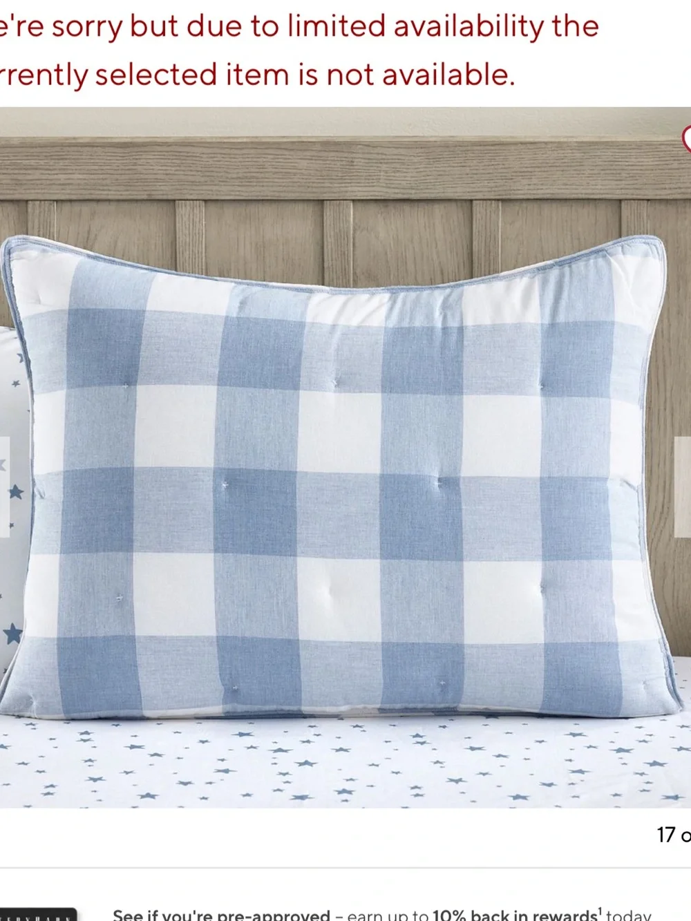 NWT Pottery Barn Kids Buffalo Check Queen Comforter and Shams
